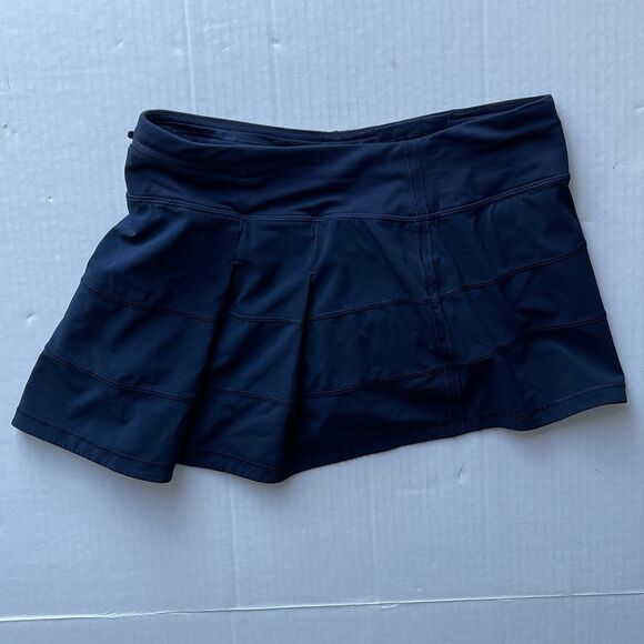 Lululemon Pace Rival Mid Rise Skirt 12" Length Built-In Shorts Tennis Golf Skort - Picture 4 of 11